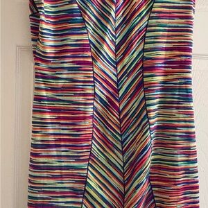 Title Nine Vibrant Multicolor Striped Dress